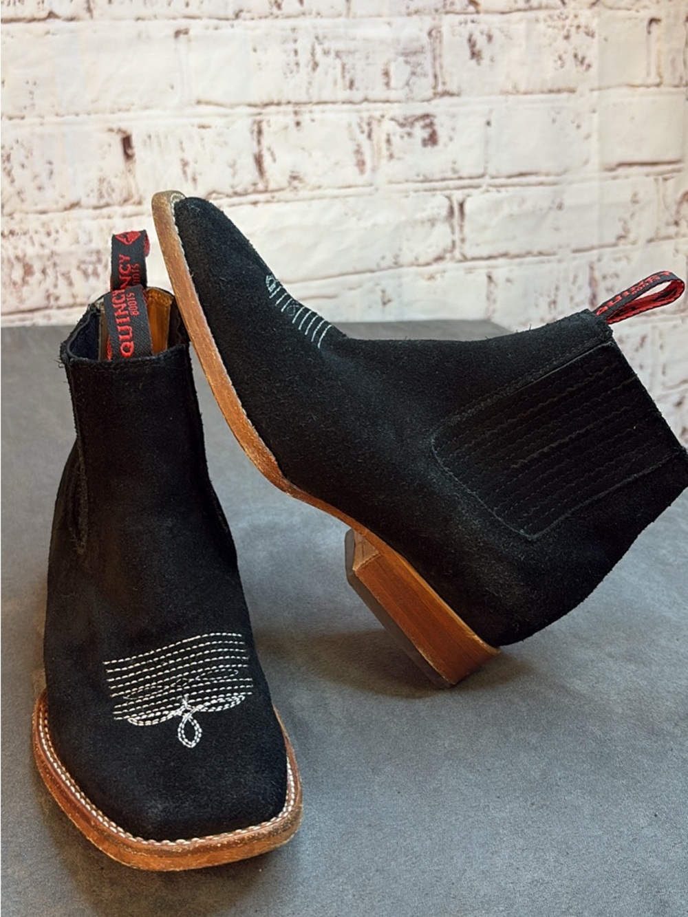 Black Suede Chukka Boots with Contrast Stitch Detail